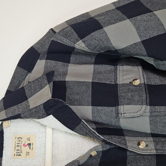 RedHead Charcoal and Black Checkered Button Down Shirt - Picture 8 of 9